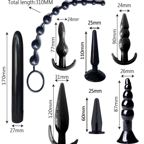 Butt plug 8-piece set