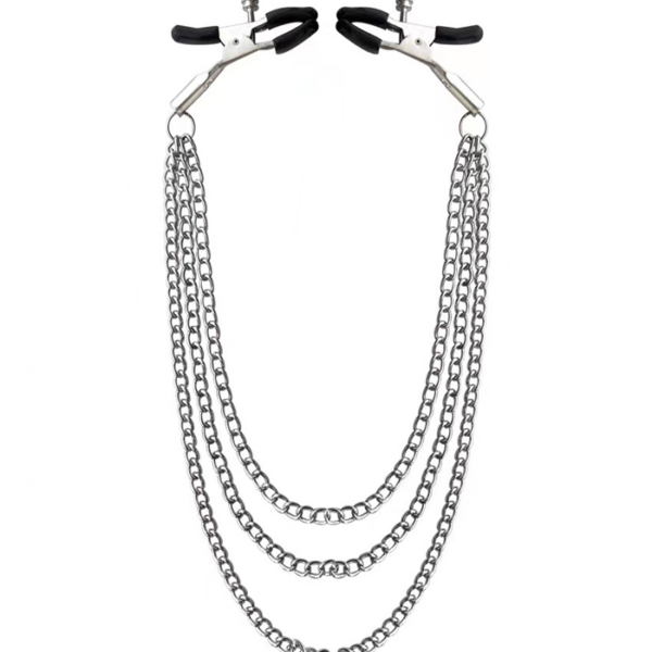 Triple chain nipple clamps